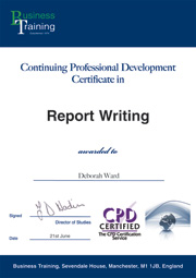 Report Writing Certificate